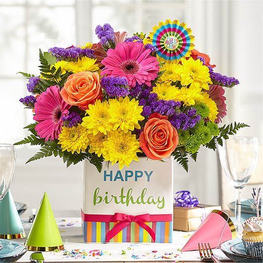 Birthday Brights Bouquet – Samantha Rose Designs, Marietta GA