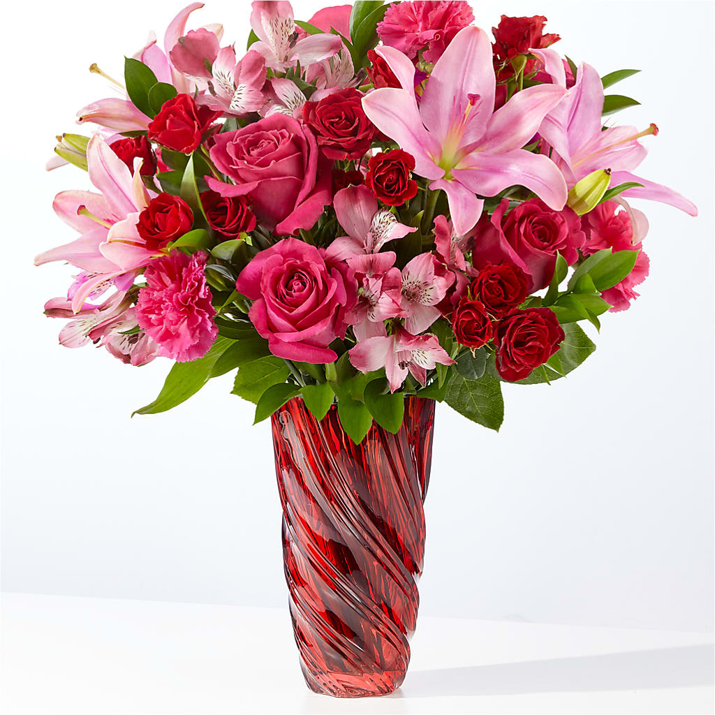 In Love Bouquet with Luxe Swirl Vase – Samantha Rose Designs, Marietta GA