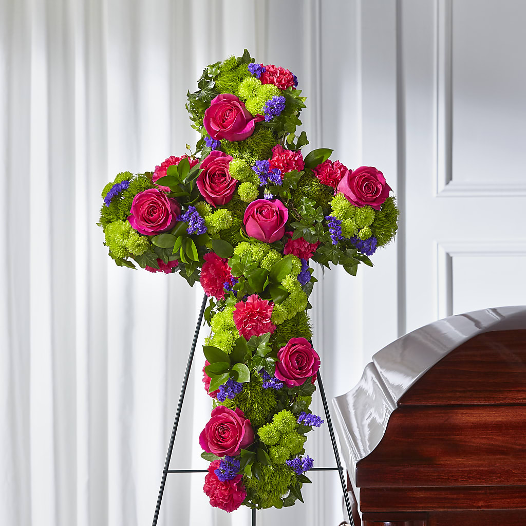 Tribute Rose Floral Cross – Samantha Rose Designs, Marietta GA