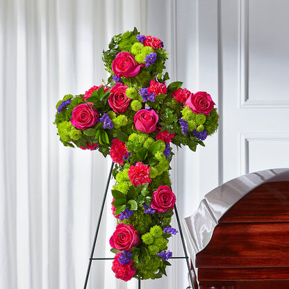 Tribute Rose Floral Cross –  Samantha Rose Designs, Marietta GA